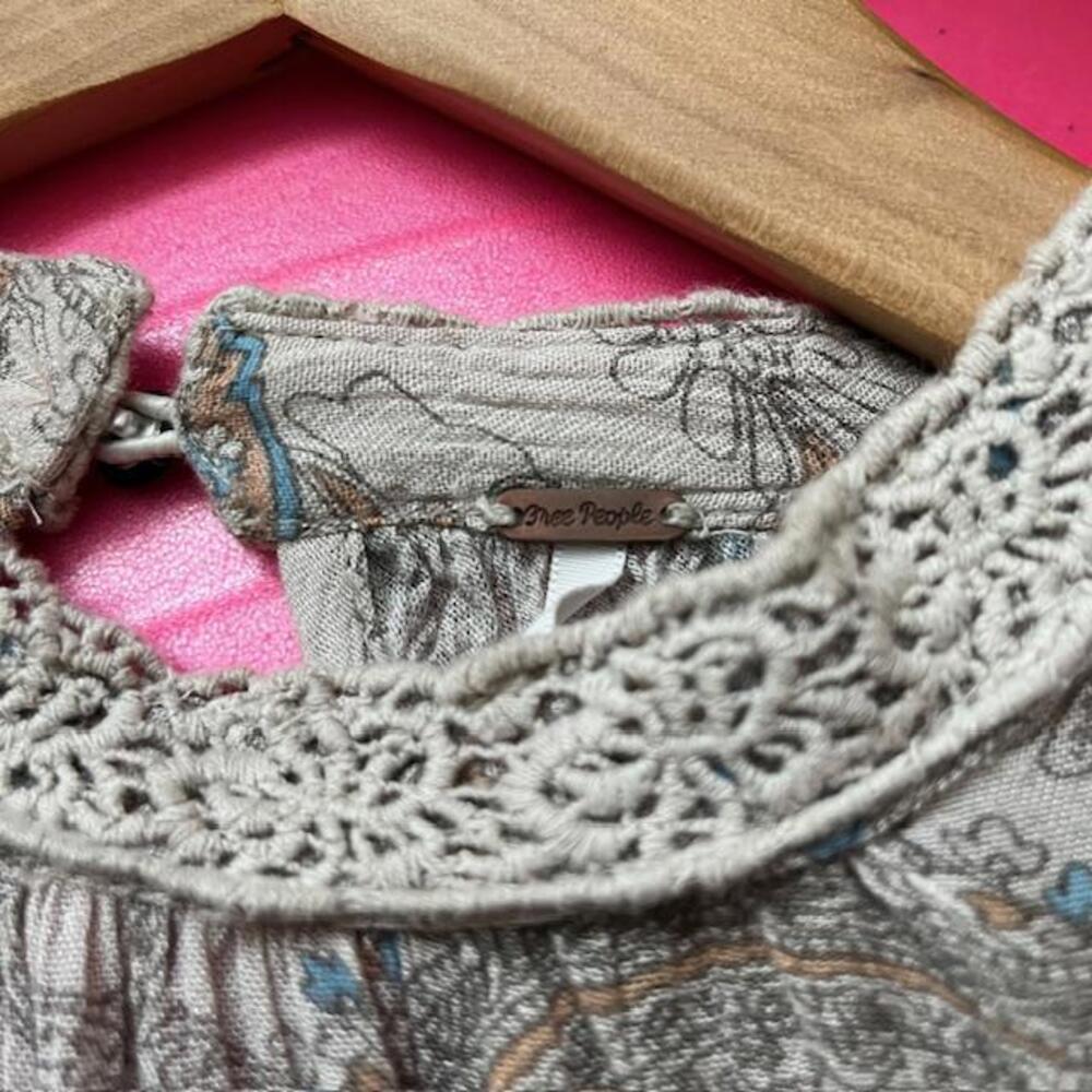 Free People Elegant Vintage-Inspired Lace Overlay Dress - Picture 9 of 9